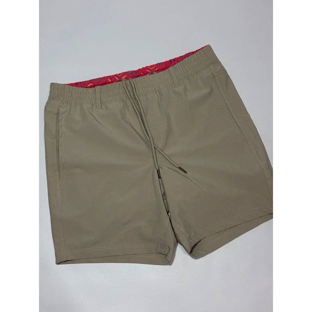 Birdie Bound Shorts Mens Small Tan Performance Compression Liner Golf Athletic